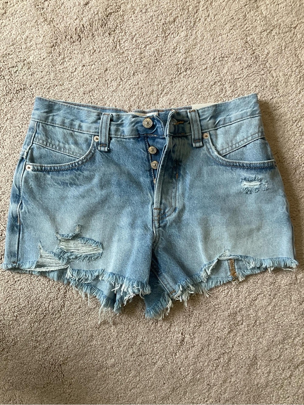 Free People We The Free Now Or Never Denim Shorts Size 25